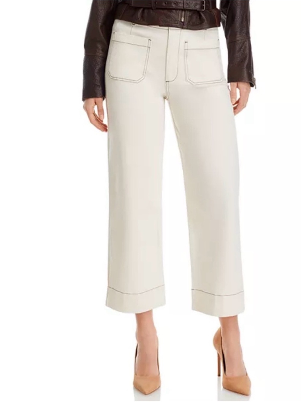 Bagatelle Collection White Cotton Stretch Pants